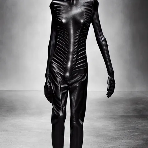 Image similar to giger hugo boss high fashion