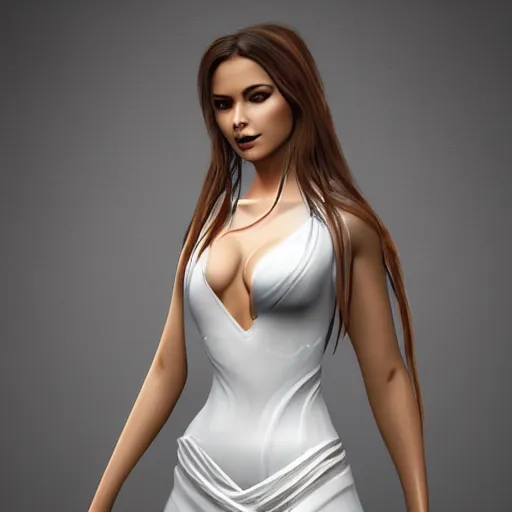 Prompt: beautifull women our of white candle spirit, unreal engine, very detailed curve