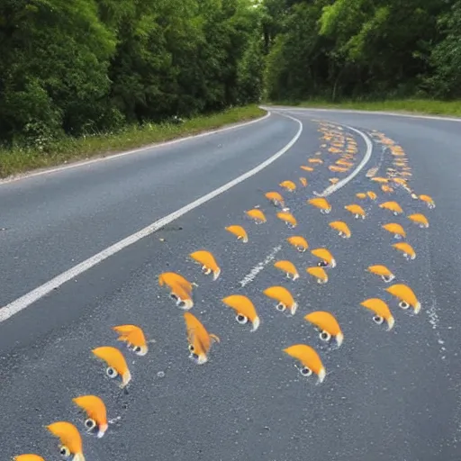 Image similar to road made of fish