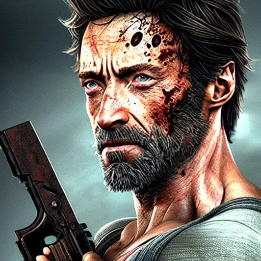 Image similar to Hugh Jackman as Joel from the last of us