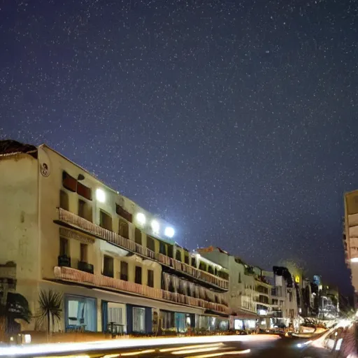 Prompt: duermo en la calle porque hay mas estrellas que ningun hotel