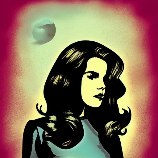 Image similar to lana del rey by tim doyle