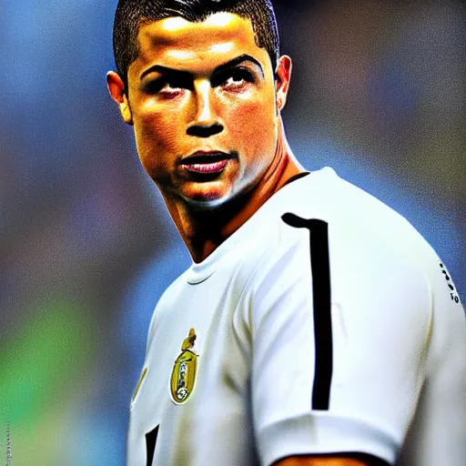 Image similar to ronaldo nazario head and shoulders portrait photograph by mark mann