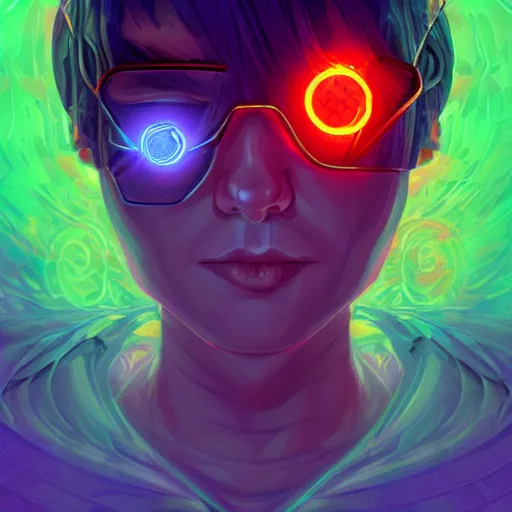 Image similar to skill magic geek inside matrix deepdream radiating a glowing aura stuff loot legends stylized digital illustration video game icon artstation lois van baarle, ilya kuvshinov, rossdraws,