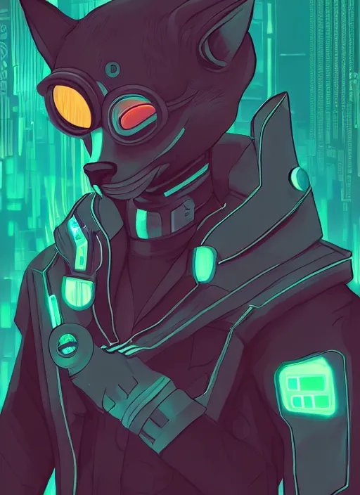 Prompt: beautiful portrait commission of a male furry anthro dolphin-headed fursona with a fin wearing cyberpunk clothes. Cyberpunk city at night