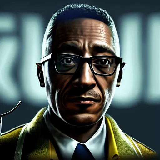 Image similar to Gustavo Fring in Rainbox six siege, 4k, highly detailed