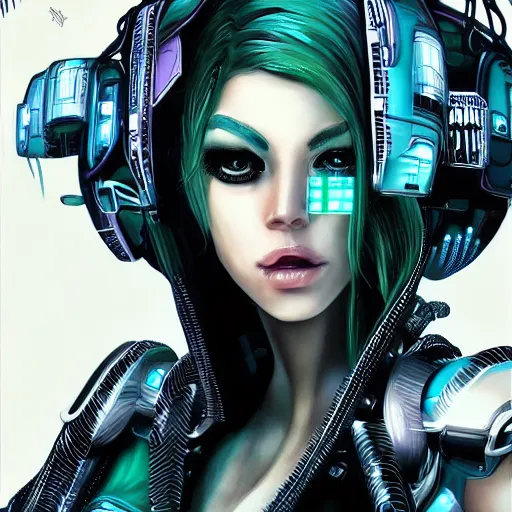 Image similar to beautiful futuristic cyber punk woman, photo realistic, hyper detailed, bio punk, comic book illustration