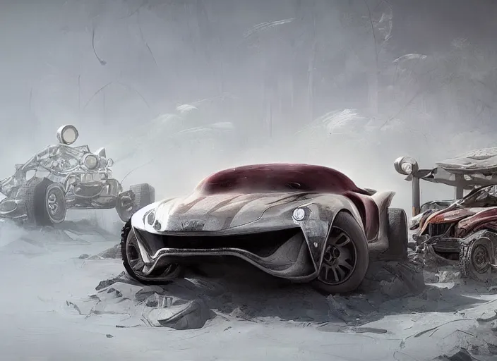 Image similar to a beautiful concept design of an old car converted into offroad sport. car design by cory loftis, fenghua zhong, ryohei hase, ismail inceoglu and ruan jia, henrik fisker and bruce kaiser and scott robertson and dmitry mazurkevich and doruk erdem and jon sibal, volumetric light.