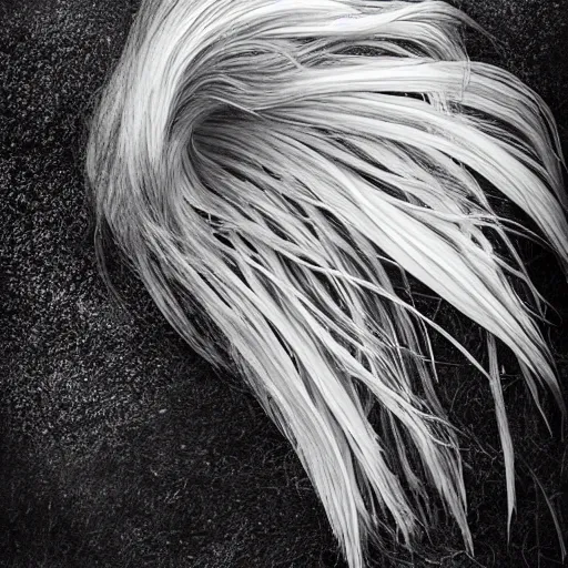 Prompt: hair, award winning black and white photography