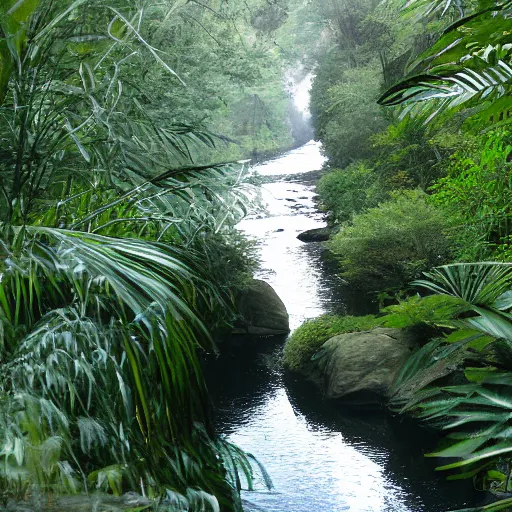 Image similar to Georgia O'Keefe going down the river of da nile