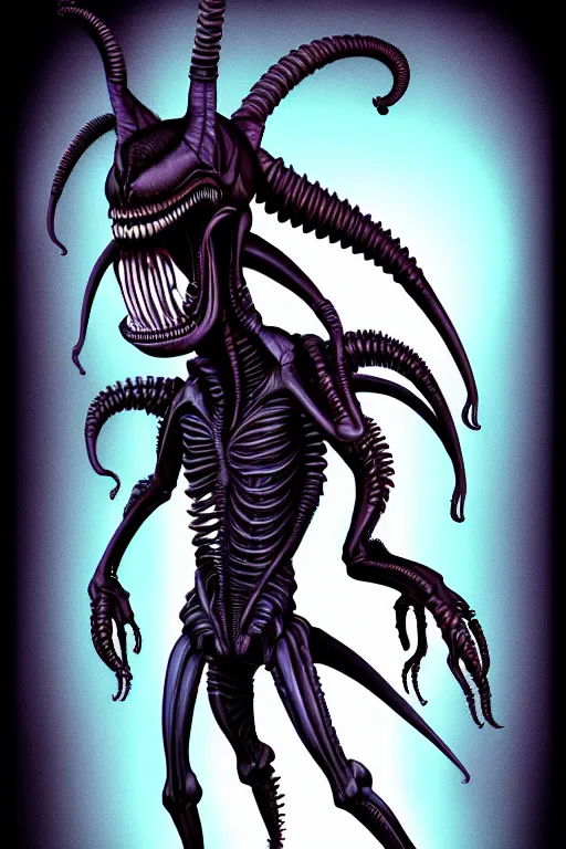 Prompt: full body xenomorph