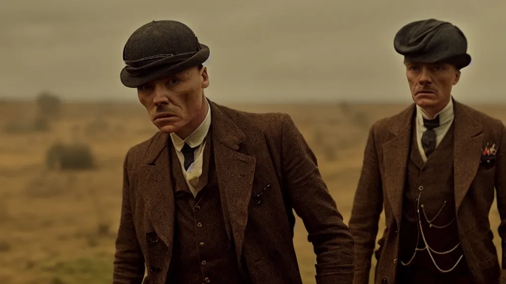 Prompt: the peaky blinders prickly pear film still from the movie directed by denis villeneuve with art direction by zdzis
