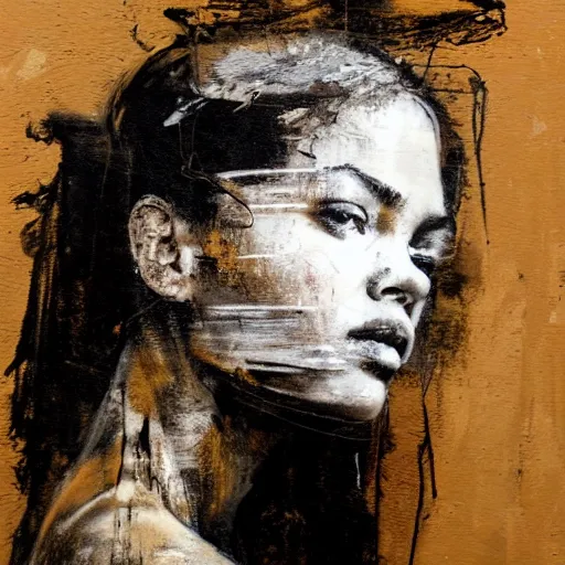 Prompt: photo of young woman by guy denning