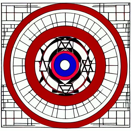 Image similar to kabbalah geometry diagram, circles and lines, sephirot