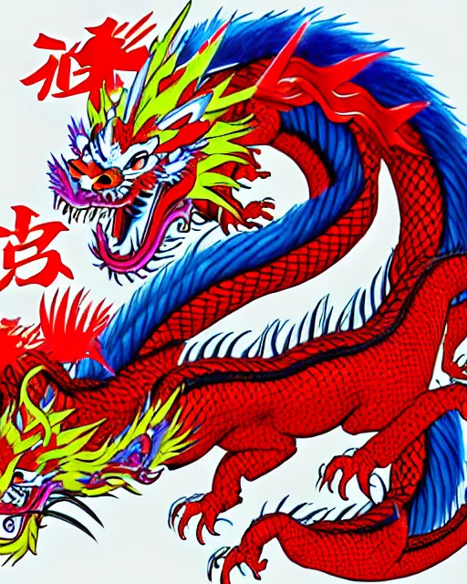 Image similar to chinese dragon by toriyama akira