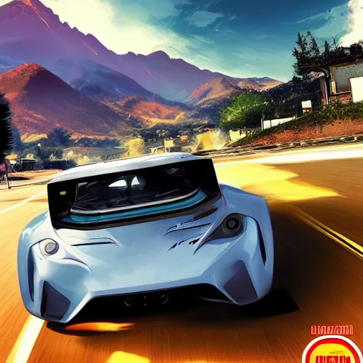 Prompt: the cover art for the game Forza Horizon Japan, concept art, digital art