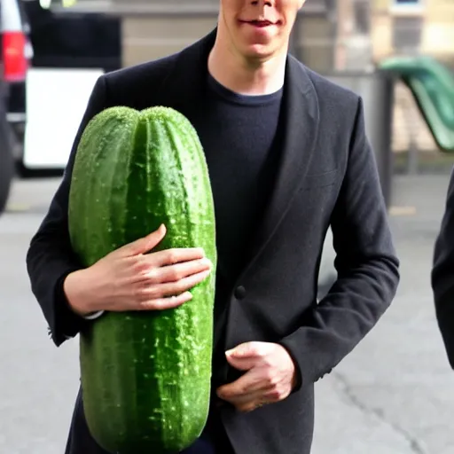 Prompt: benedict cumberbatch as a cucumber