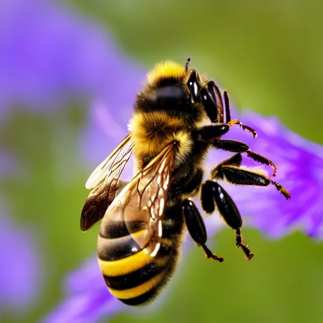 Image similar to bee, pixelated, flying, 4 k