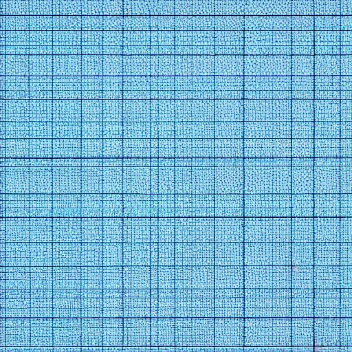 Image similar to a photo of an empty canvas with blue tape in the shape of a grid against a gray background