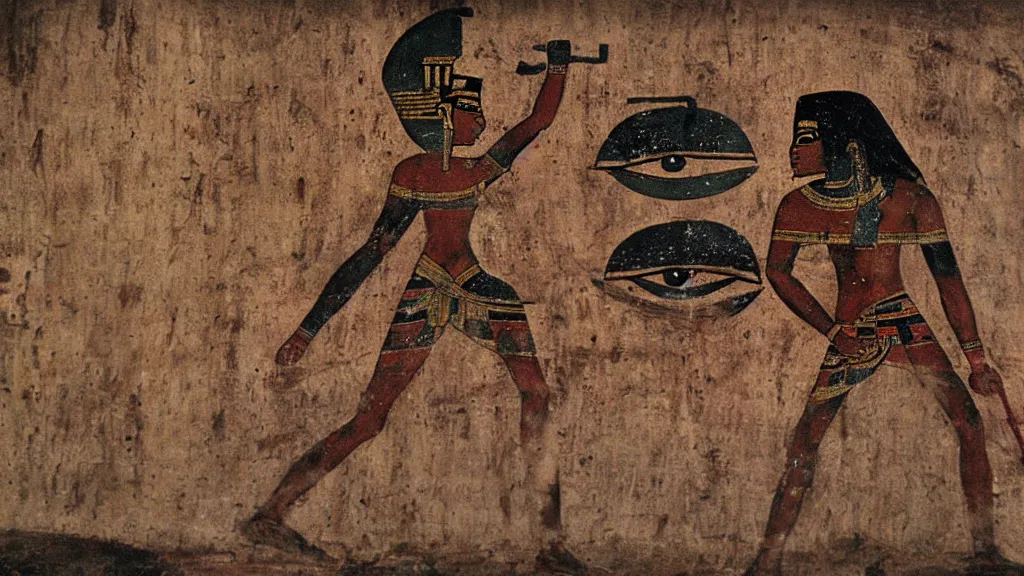 Image similar to ancient egyptian painting of ugandan knuckles