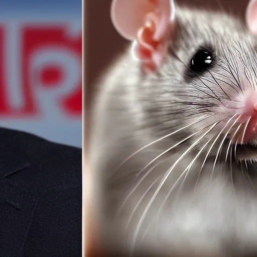 Image similar to rat with Putin's face, clear photo ultra hd 4k