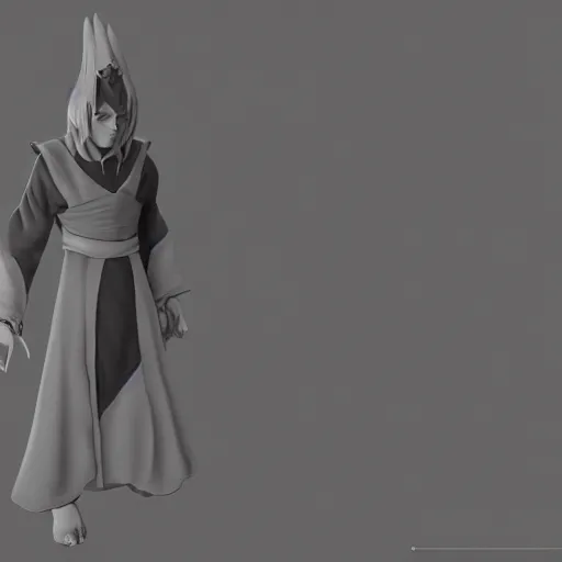 Image similar to a powerful wizard, in manga style, 4K render, unreal engine 5, blender