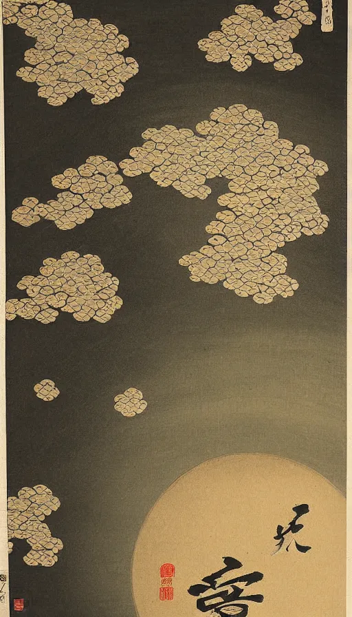 Prompt: classical japanese painting of planet earth. calligraphy