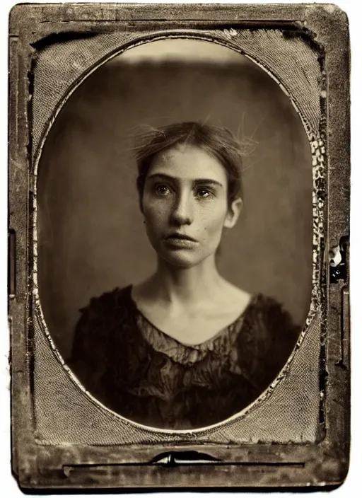 Image similar to old wetplate daguerreotype portrait, explosion of data fragments, fractal, intricate, elegant, highly detailed, parallax, leica, medium format, subsurface scattering, by marie harnett