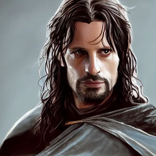 Image similar to Liv Tyler as Aragorn, clean shaven, trending on artstation, grim