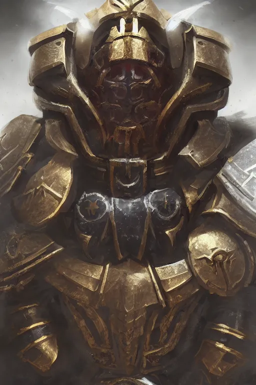 Image similar to armor portrait heros warhammer 4 0 k horus heresy fanart - the primarchs emperor by johannes helgeson animated with vfx concept artist & illustrator global illumination ray tracing hdr fanart arstation zbrush central hardmesh 8 k octane renderer comics stylized