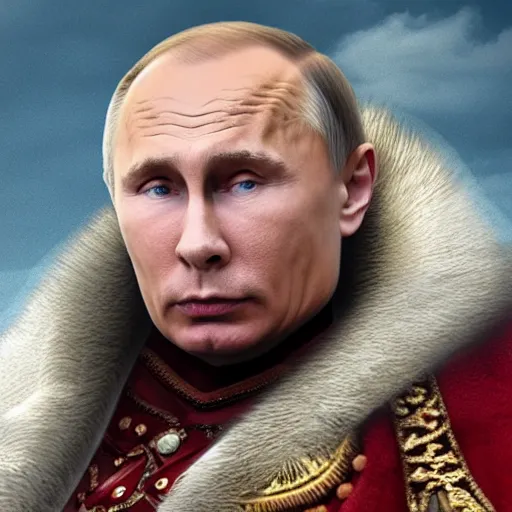 Image similar to Vlamdir Putin as Homelander from the show The Boys, 8k Hyper-realistic