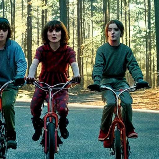 Prompt: a still from Stranger Things