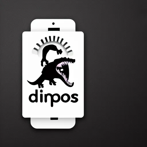 Prompt: An app logo for a dating app for dinosaurs, HD