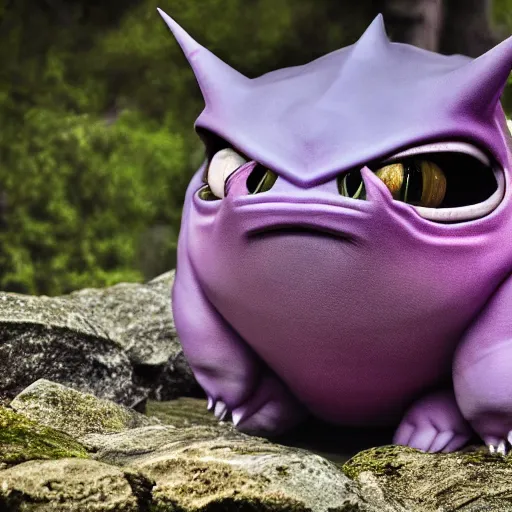 Prompt: national geographic photo of gengar, pokemon in the wild, intricate, portrait, 8 k highly professionally detailed, hdr, award winning