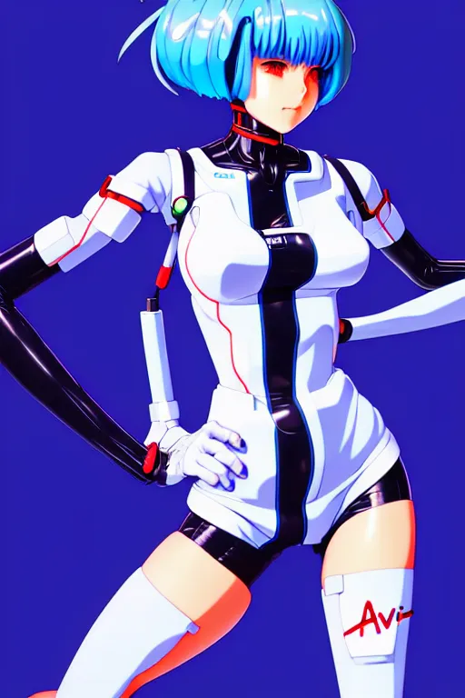 Prompt: a fullbody portrait of rei ayanami neon genesis evangelion : : blue hair, under repairs, maintenance : : by ilya kuvshinov, rossdraws, artgerm, sola digital arts, anti aliasing, raytracing : :