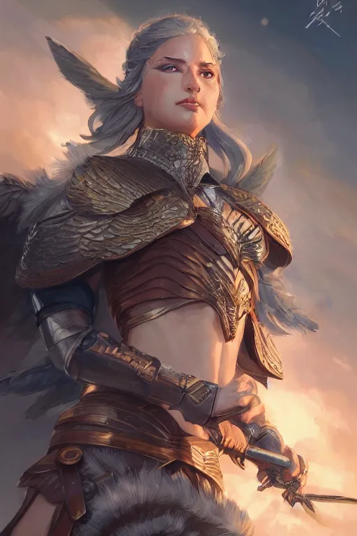 Image similar to amazon valkyrie athena, d & d, fantasy, portrait, highly detailed, headshot, digital painting, trending on artstation, concept art, sharp focus, illustration, art by artgerm and greg rutkowski and magali villeneuve