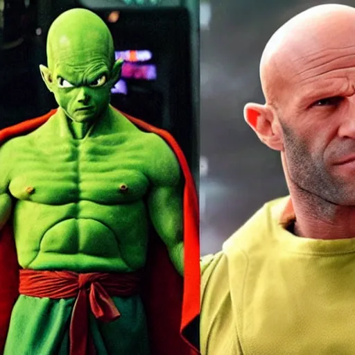 Image similar to Jason Statham as King Piccolo in live action Dragon Ball movie