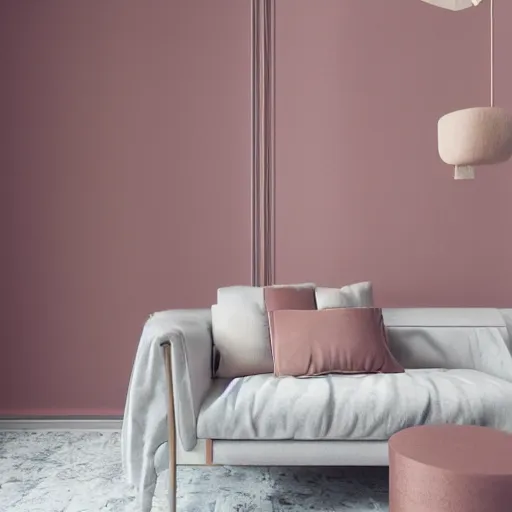Prompt: a 3d photo of a pastel brown aesthetic room, high quality