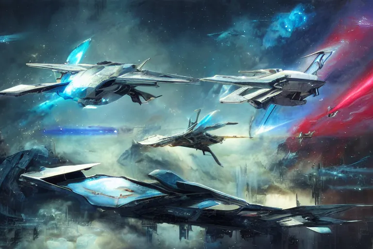 Image similar to nebula by raymond swanland, framing a pteranodon battlecruiser, with bold white kanji and number insignias, sleek, white john berkey panels, spines and towers, rows of windows lit internally, sensor array, blazing engines, robotech styling, boeing concept art, cinematic lighting by liam wong