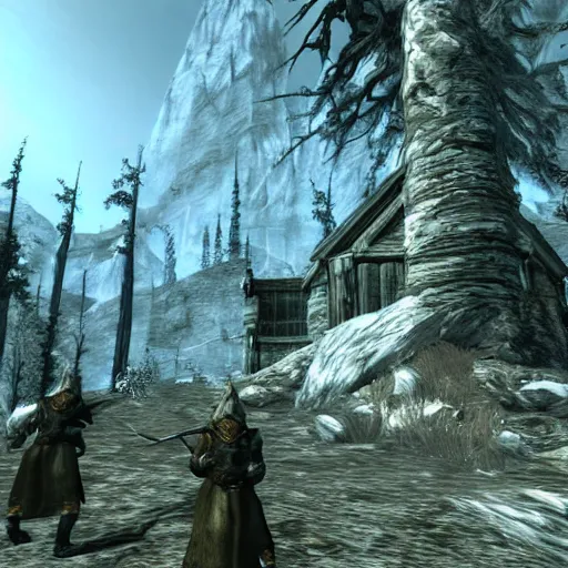 Image similar to Skyrim as a PS2 game, screenshot