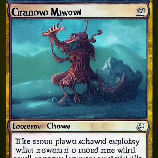 Image similar to cranbow cranbow cranbow, if you say it three times into a murky pond, you will summon cranbow into your life and you will have to support his extravagant lifestyle