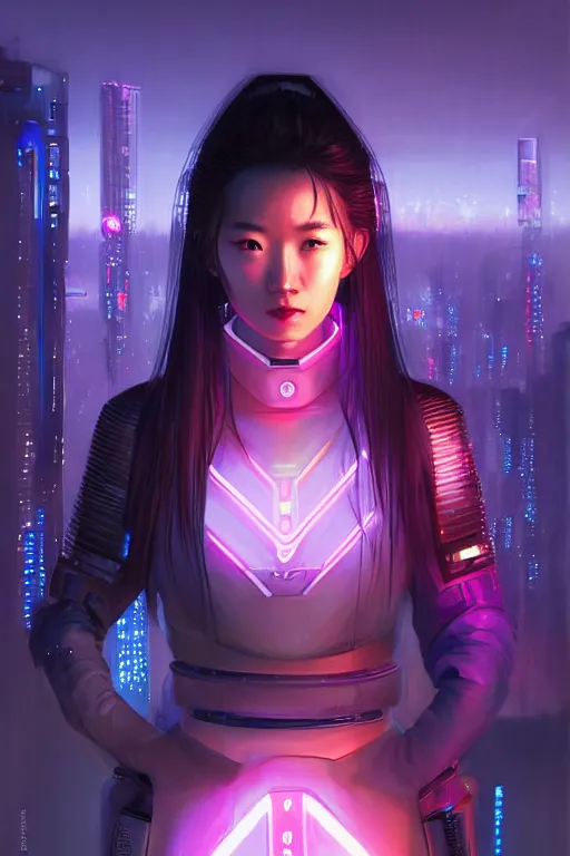 Prompt: portrait futuristic fabulous cyberpunk female samurai, in futuristic starlight galaxy tokyo rooftop cyberpunk night, ssci-fi, fantasy, intricate, very very beautiful, elegant, neon light, highly detailed, digital painting, artstation, concept art, soft light, hdri, smooth, sharp focus, illustration, art by tian zi and craig mullins and WLOP and alphonse mucha