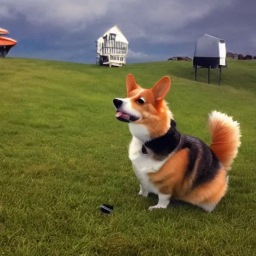 Prompt: Corgis, no man's sky