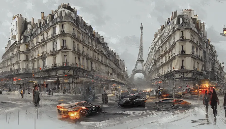 Prompt: paris, concept art by jama jurabaev, extremely detailed, trending on artstation, high quality, brush stroke