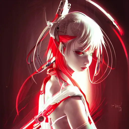 rey ayanami, red and white neon, concept art, | Stable Diffusion | OpenArt