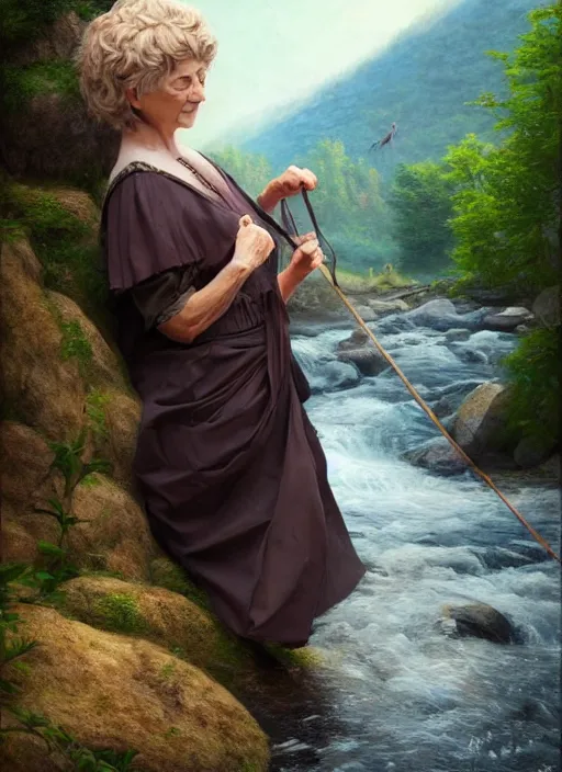 Prompt: photo of a gorgeous old young woman dressed as a man, climbing a river in the style of stefan kostic, realistic, sharp focus, 8k high definition, insanely detailed, intricate, elegant, art by stanley lau and artgerm