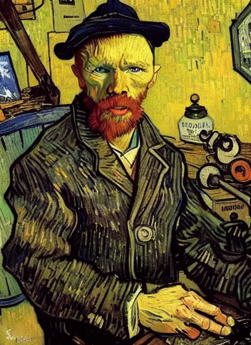 Image similar to capetown painted vincent van gogh by chiara bautista and norman rockwell and greg rutkowski weta studio, and lucasfilm