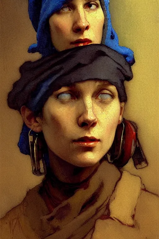 Prompt: full character portrait not the girl with the pearl earring in the style of half - life 2 team fortress 2 scout video game character art character design, painting by gaston bussiere, katsuya terada, nc wyeth, greg rutkowski, craig mullins, vermeer, frank frazetta, mucha, tom of finland, trending on artstation, jeffery catherine jones