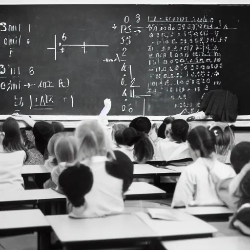 Prompt: A classroom of teenage unicorns being taught algebra with a blackboard in the background, hyper realistic claymation, 35mm photo