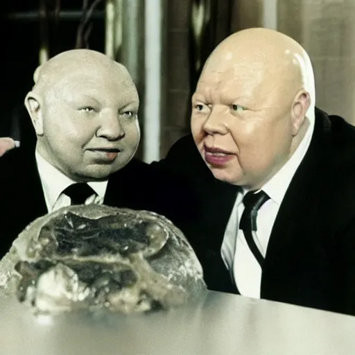 Image similar to photo of baron harkonnen with khrushchev's face